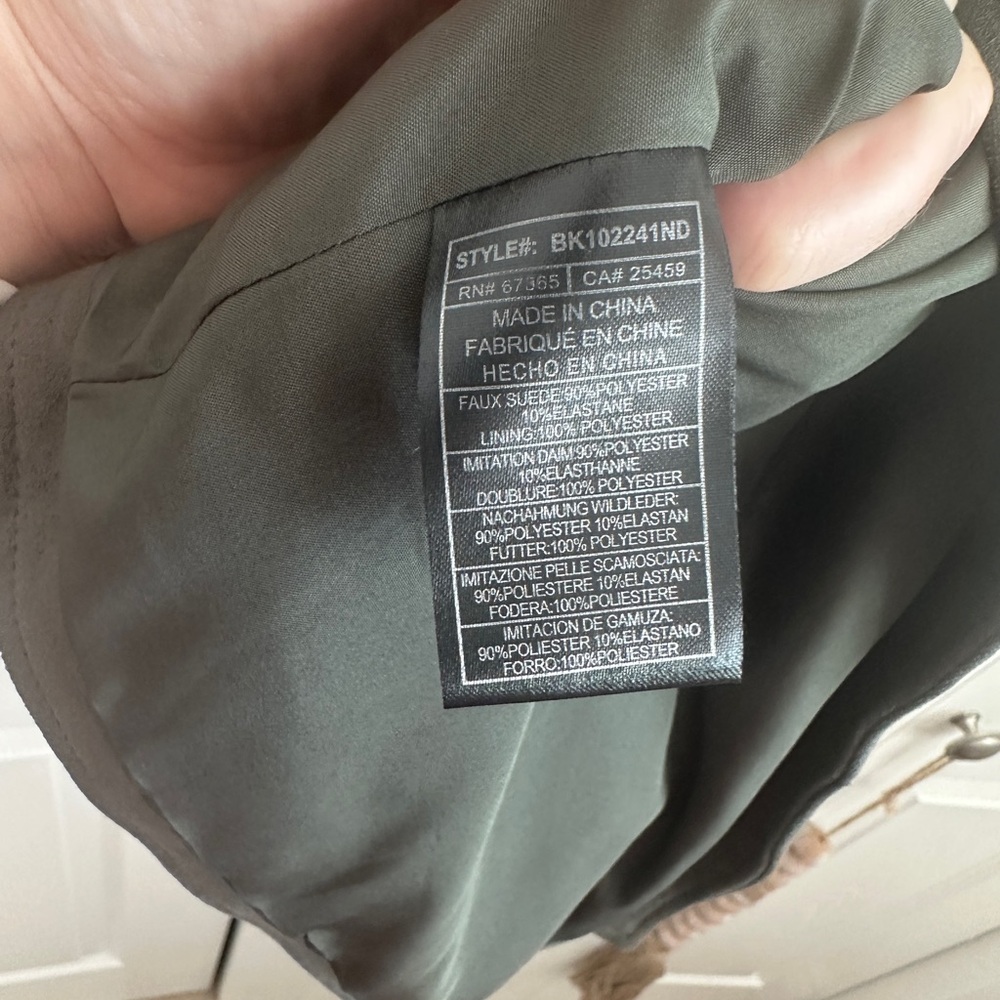 BB Dakota Women's Olive suede Jacket - Picture 4 of 9